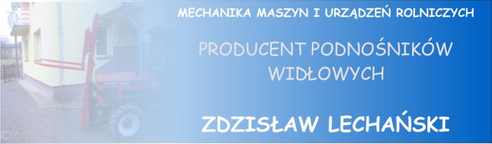 Baner firmy Lechański - Podnośniki Widłowe